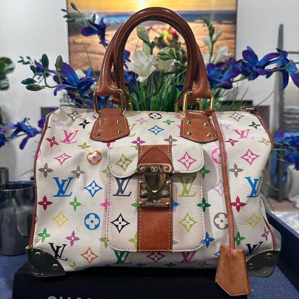Vintage Louis Vuitton speedy monogram multicolored 11 x 8 inches  beautiful bag